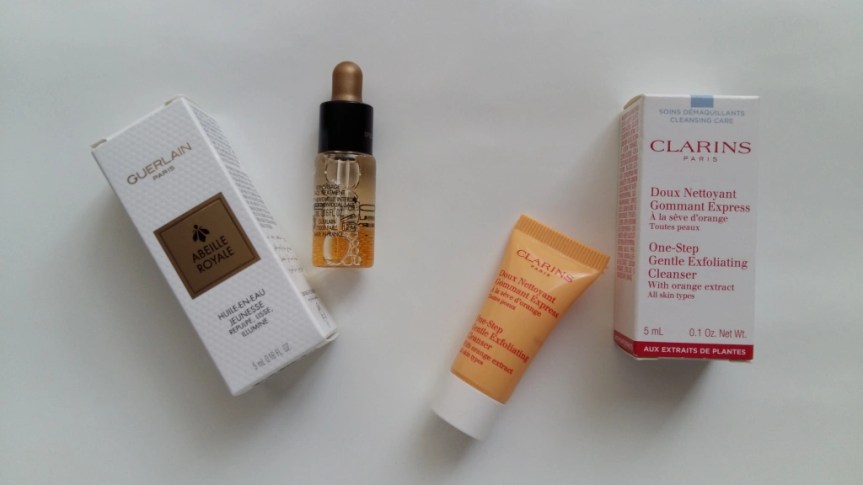 Reviews – CLARINS exfoliating cleanser & GUERLAIN Watery&nbsp;Oil